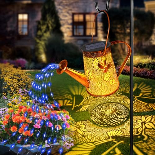 Solar Watering Can Lights, Hummingbird Gifts for Christmas Women Mom
