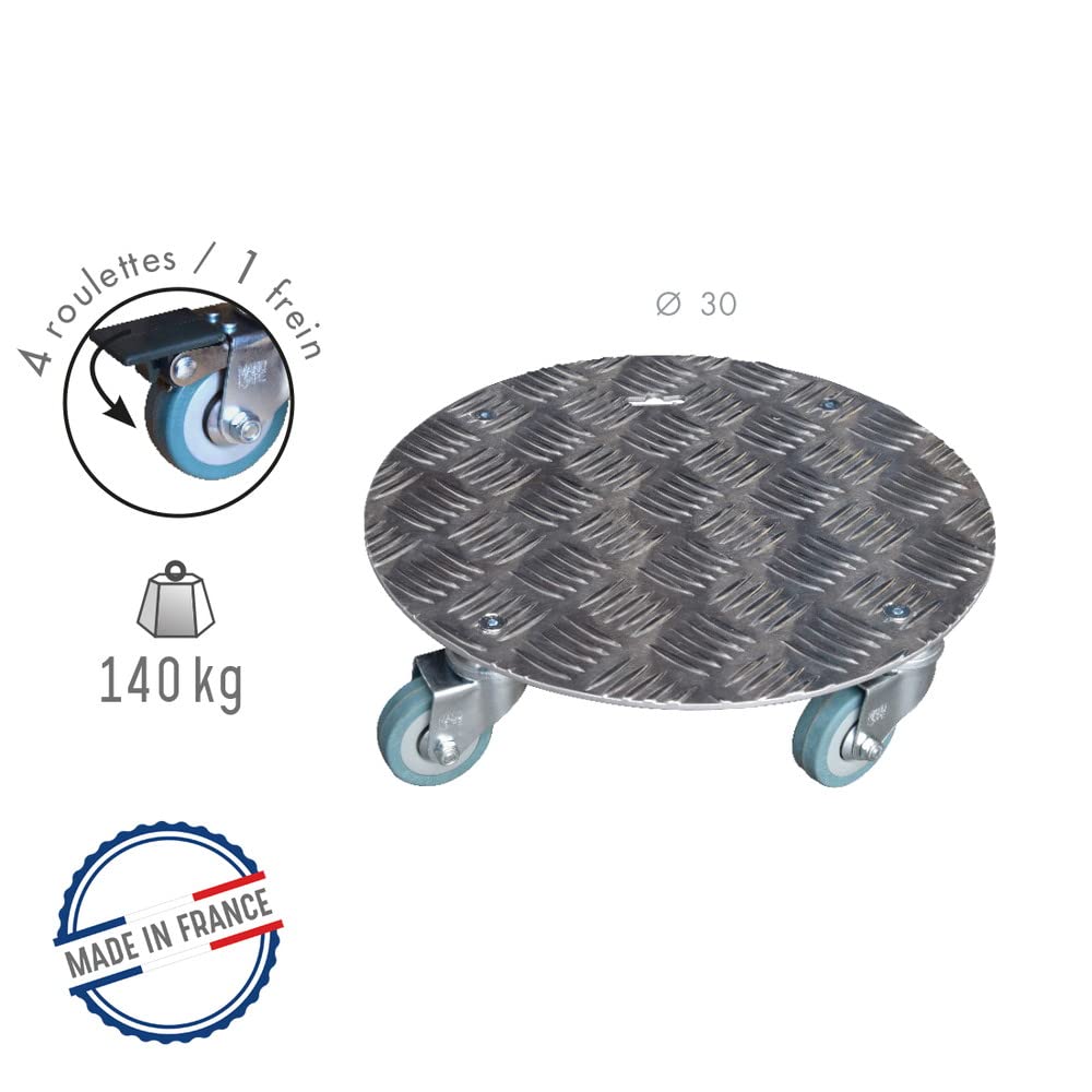 Louis Moulin Roule Plante ALU Rond 30 cm 8048 Made in France