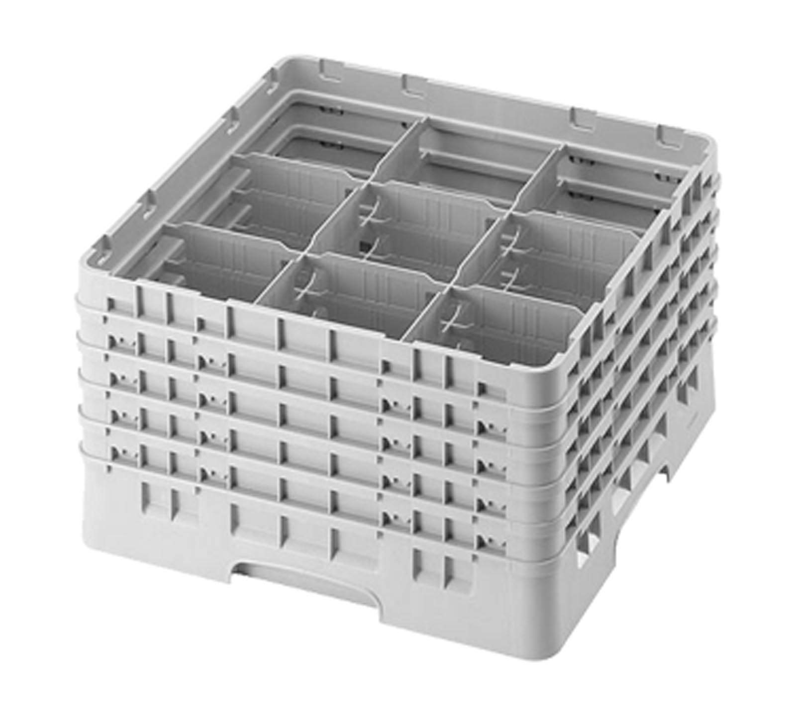 (9S958151) 9 Compartment Stemware & Tumbler Glass Rack - Camrack® by Cambro – 9-Compartment, Plastic, Soft Gray