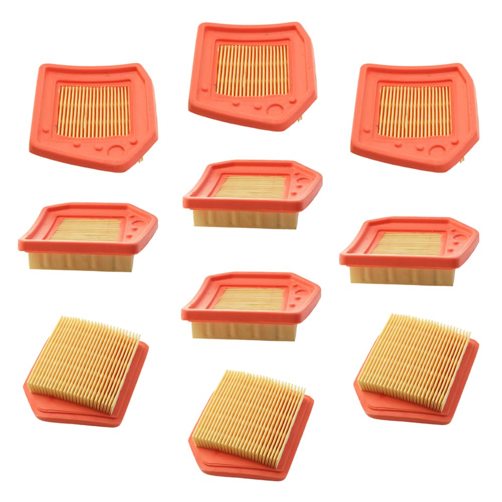 10Pks Filtro de Aire 4147 140 4400 Compatible con cortacésped FS240 FS240R FS240CE FS360CE FS460CEM FR460TCEM Piezas de Repuesto