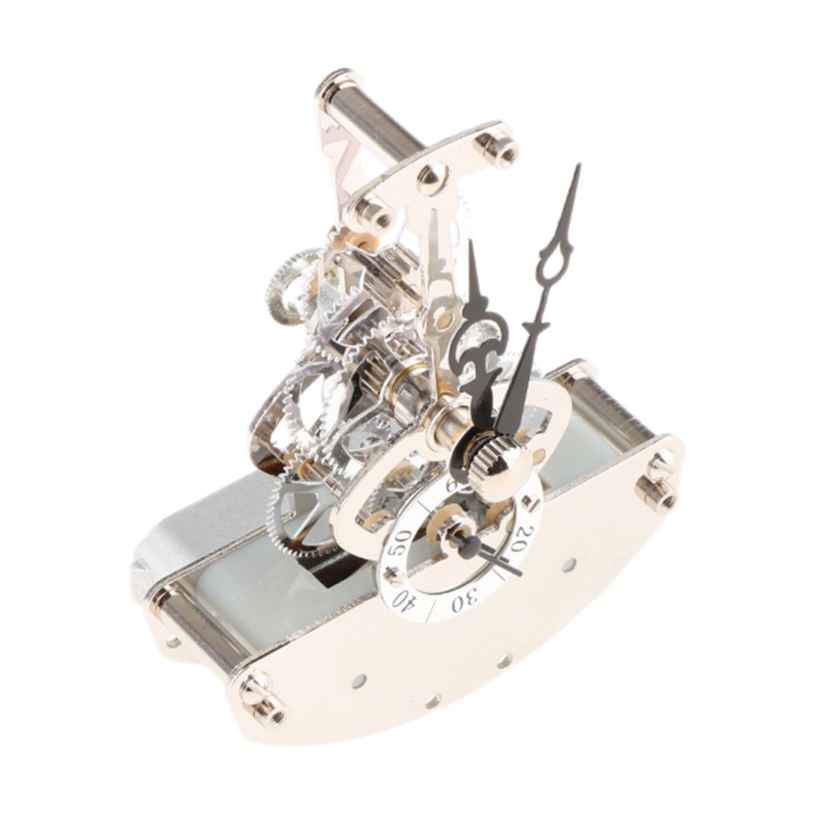 Clock Quartz Movement Mechanism Ornament Shelf Bedroom Repair Diy with Hands Silver-image-20