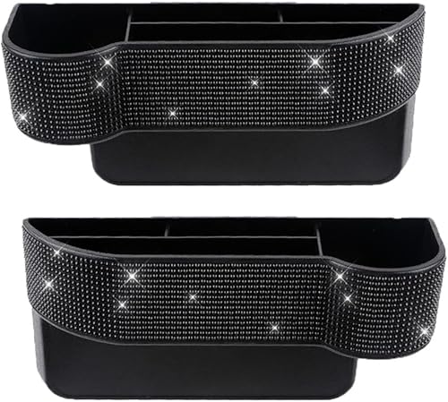 Miniatura 10 de Bling - Organizador lateral para asiento de automóvil, relleno de espacio para asiento de automóvil, organizador de almacenamiento de consola de