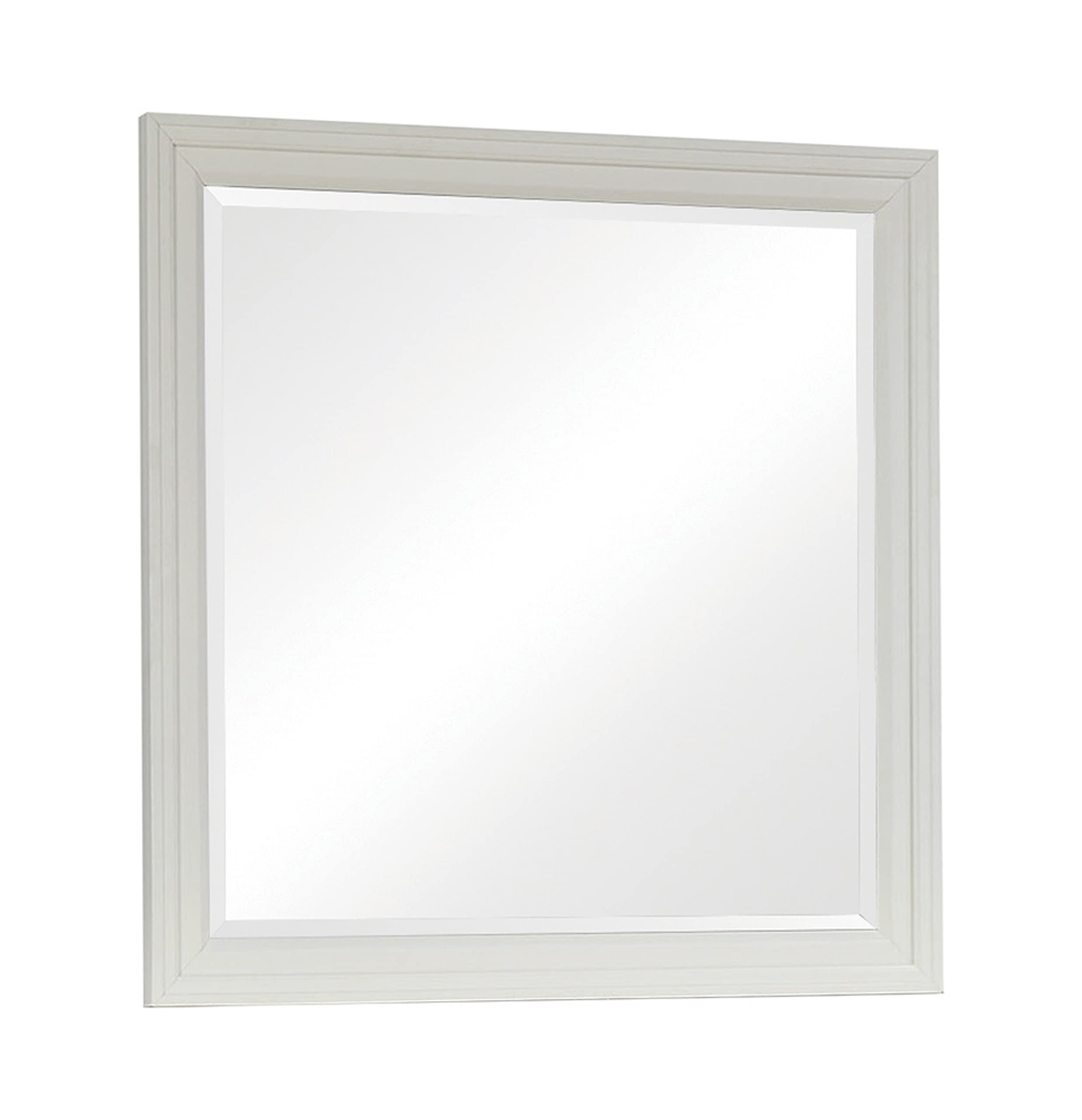 Coaster Home Furnishings Rectangular White Sandy Beach Vertical Dresser Mirror,1.38