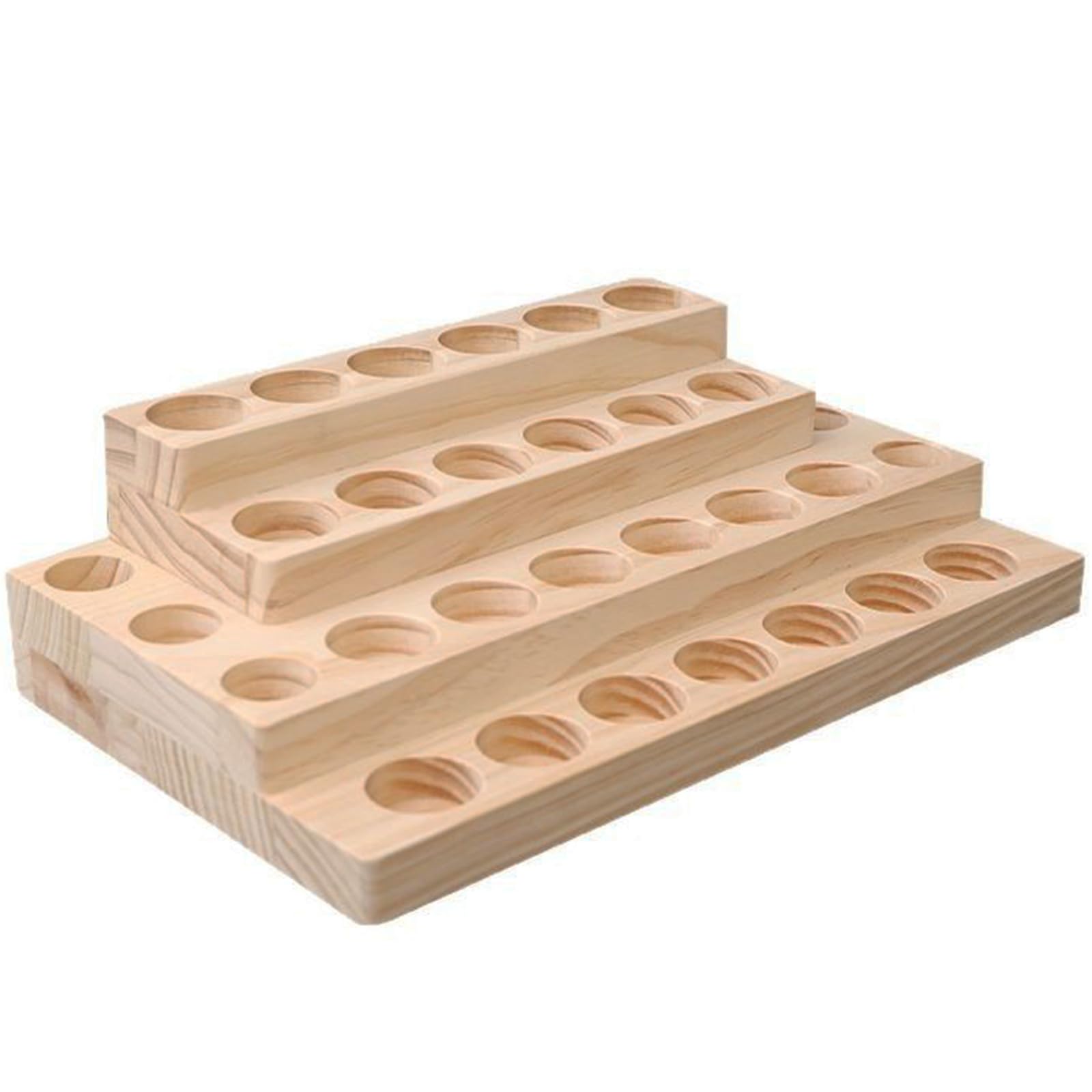 Soporte de Madera de Almacenamiento de Aceite Esencial de 30 Ranuras - Organizador Estante de Almacenamiento 5-15ml de Botellas de Aceites Esenciales y Perfume Presentación