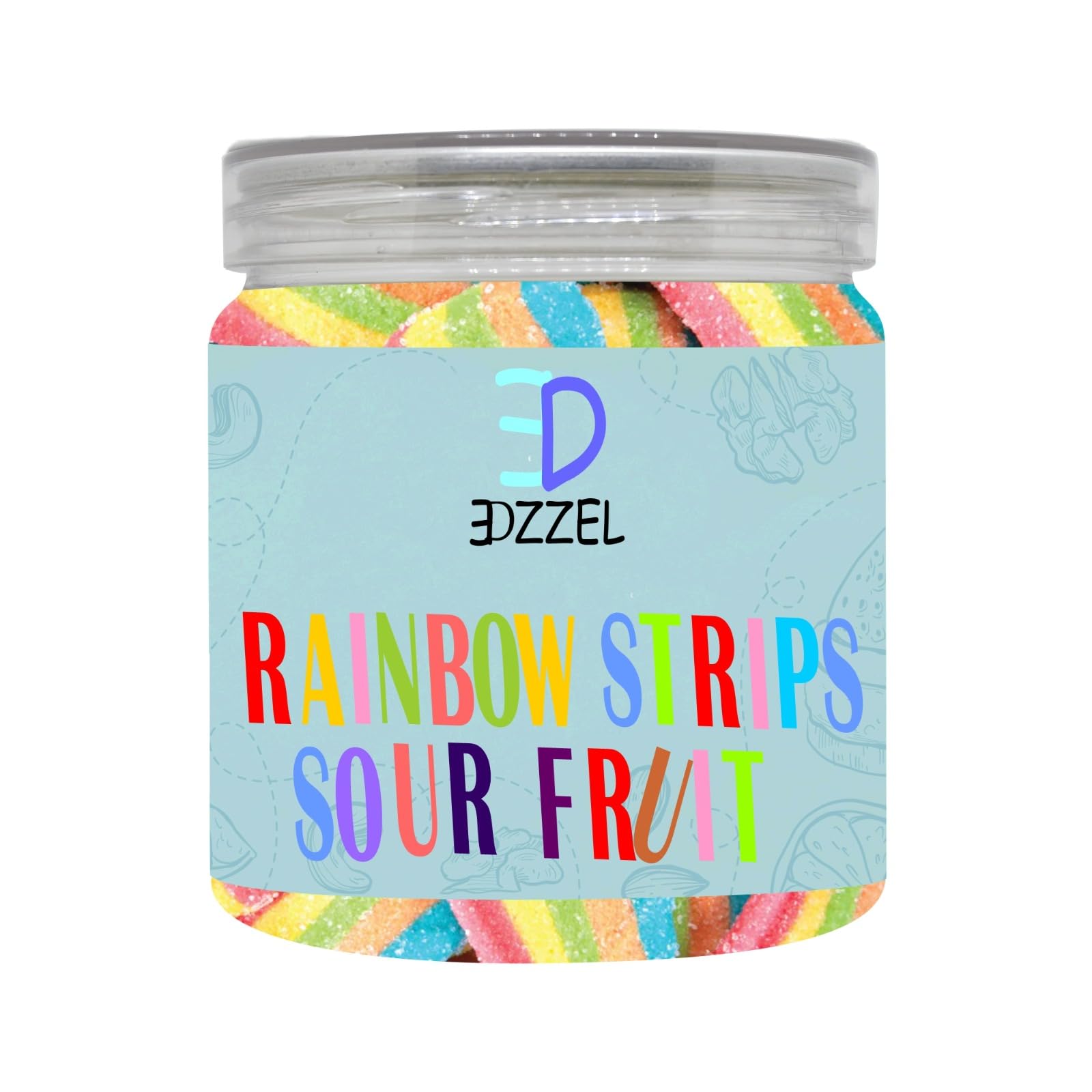 Rainbow Strips Sour Fruit (300 GM) Pack of 1 Box