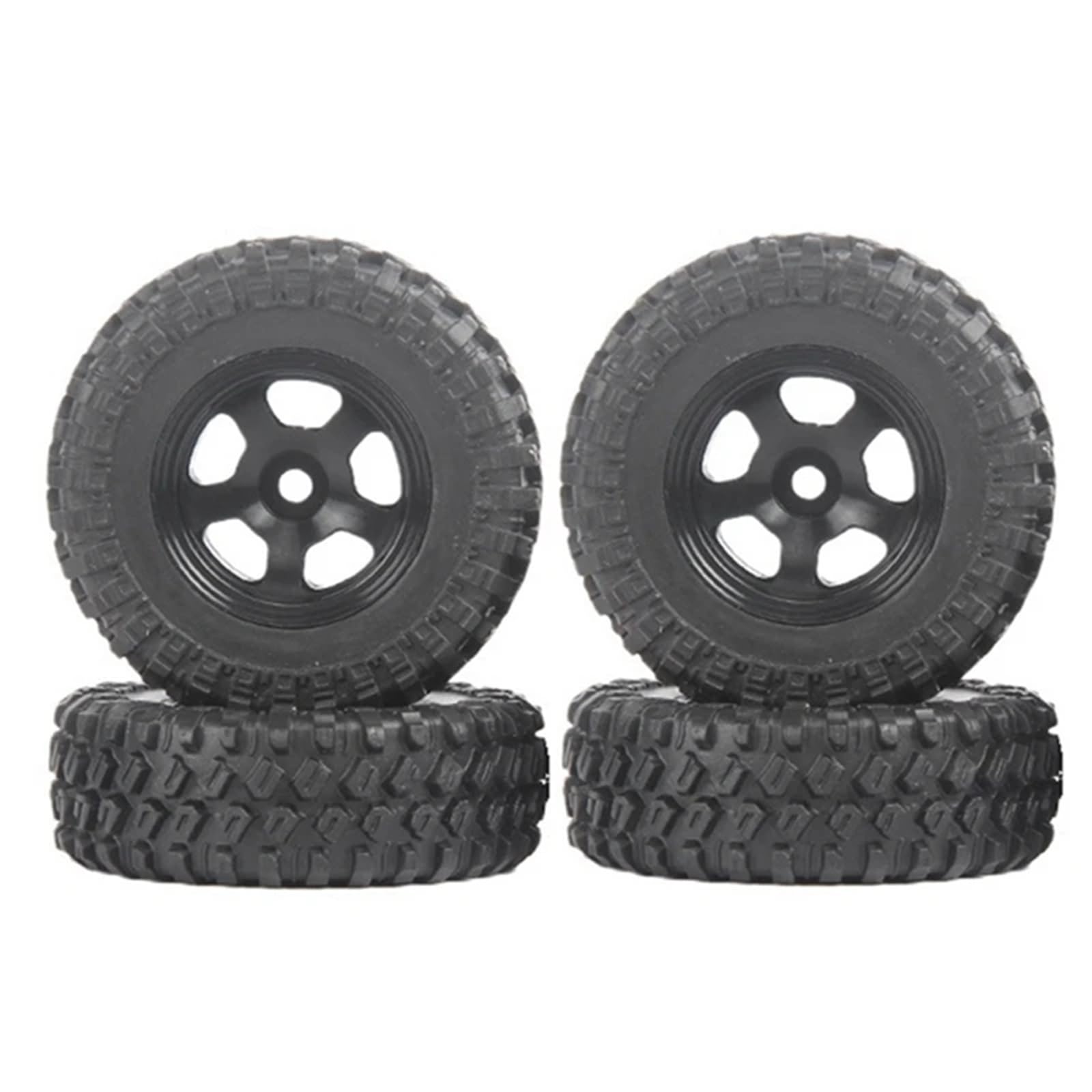 RC Pneus Jante Compatible avec Axial pour SCX24 1/24 RC Voiture sur Chenilles 4 Pièces 1.0 Jantes De Roue À Billes en Métal Jeu De Pneus Pièces De Mise À Niveau Accessoires