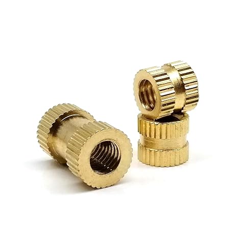 Brass Threaded Inserts, Brass Threaded Insert Nuts Assortment M1.6 To M8 For Hot Melt And 3D Print(Long 6mm,50pcs M1.6(OD 2.5mm))