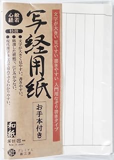 写経用紙 奉納サイズ お手本付き 50枚入 般若心経
