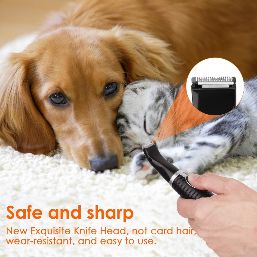 Ceenwes Dog Clippers Precision Blade for efficient Trimming Waterproof Cordless Pet Trimmer Low Noise Dog Grooming Clippers for Trimming The Hair Around Paws, Eyes, Ears, Face, Rump