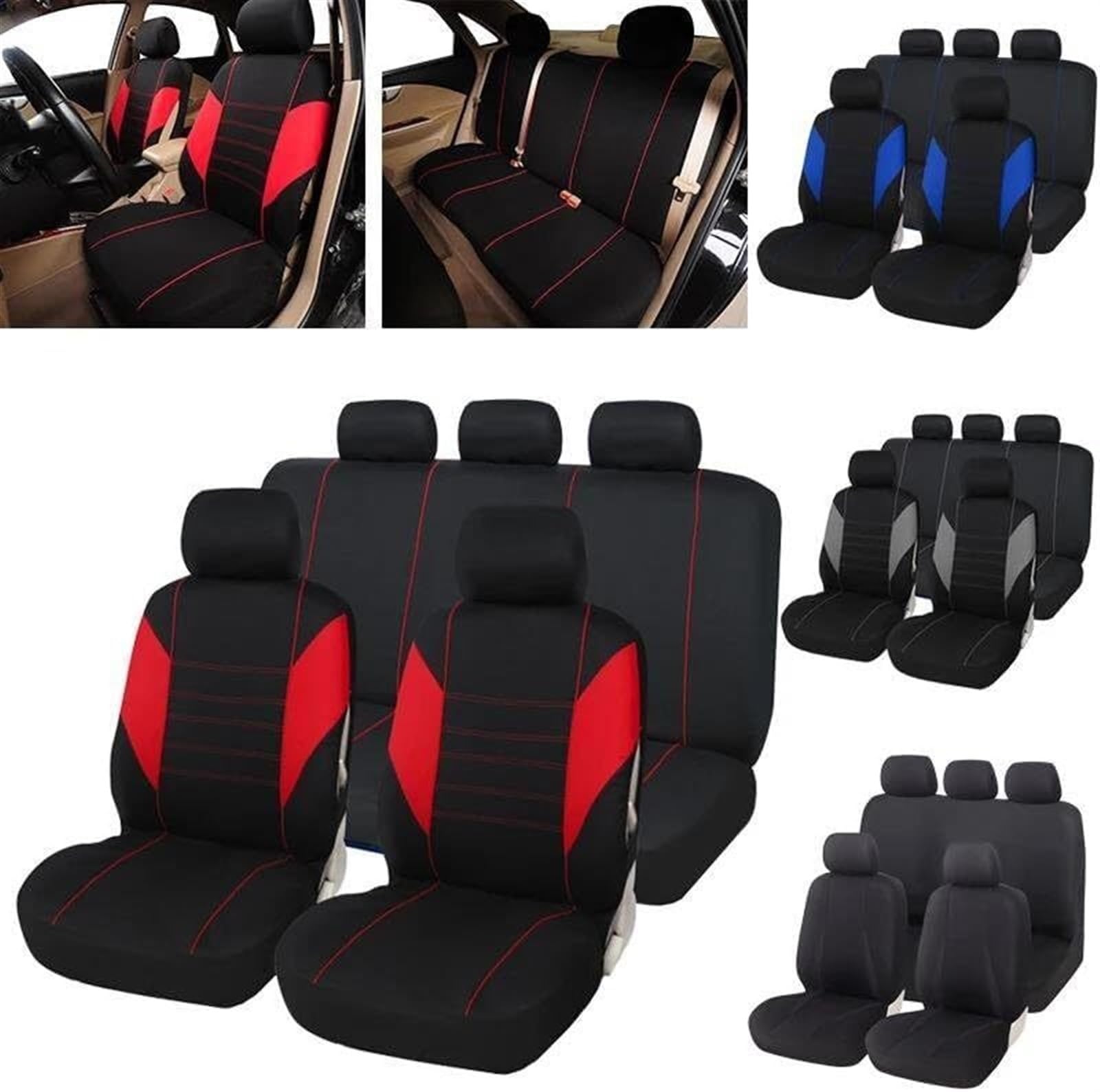 Generico Auto per set di coprisedili per Toyota per Camry 1995 per Set completo per Interni auto per protezione sedili(5)