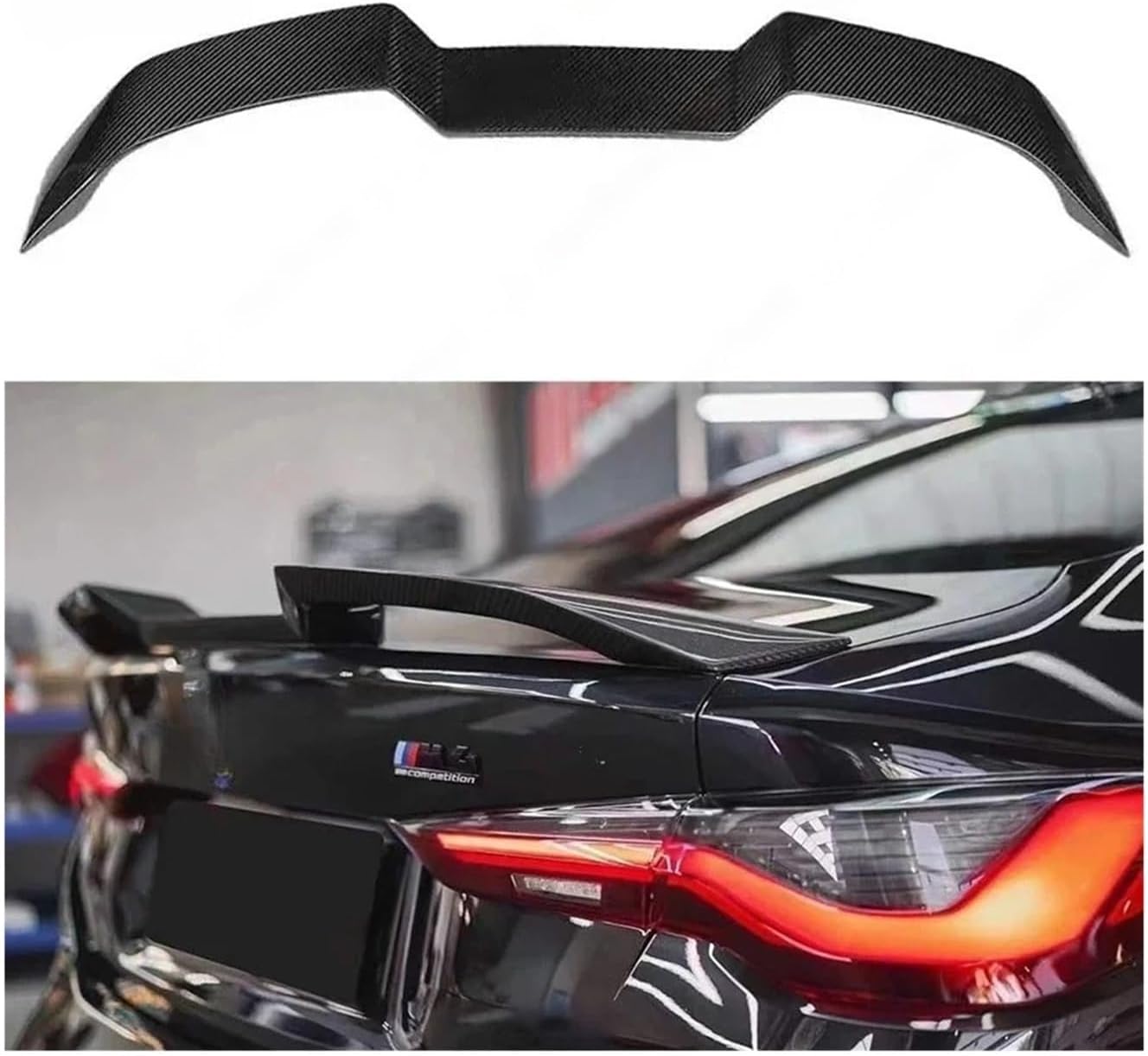Compatible for BMW M3 M4 G80 G82 2021+ Carbon Fiber Spoiler Rear Wing Auto Racing Car Styling Tail Lip Wing Body Kit V-Style