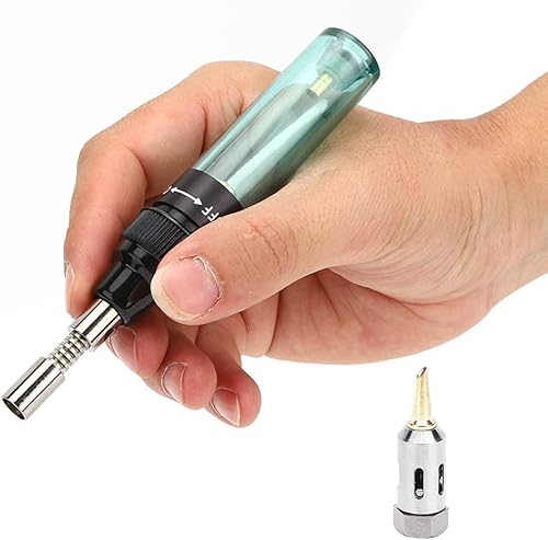 Miniatura 5 de Soldador de gas, hierro de soldadura de gas en forma de pluma de gas antorcha de gas de ahorro de mano de obra mango ergonómico en plástico y hierro