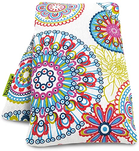 Saco térmico semillas microondas (50x15cm). Aroma a Lavanda. Saquito con funda lavable extraíble. Cojín frio calor para dolor cervical lumbar cuello espalda menstrual colicos (Mandalas)