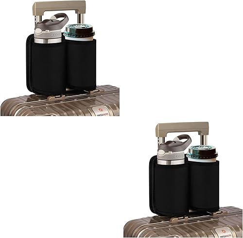 Accmor Portavasos de viaje para equipaje, soporte universal para maleta, manos libres, para bebidas, taza de equipaje, regalos para viajeros,