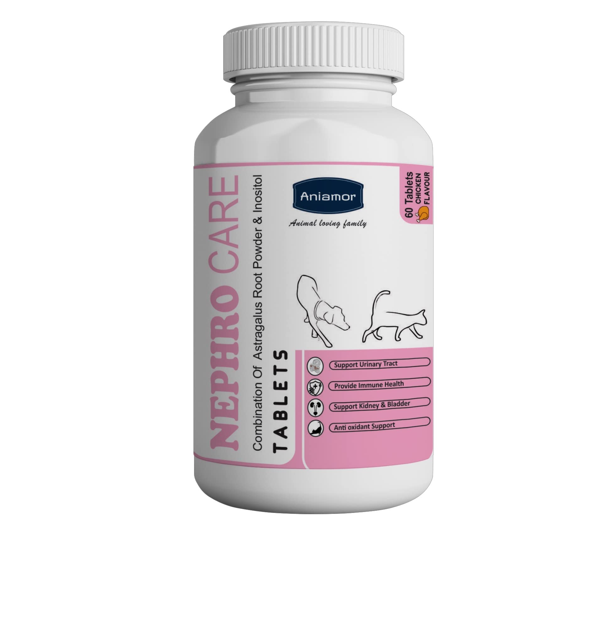 Aniamor Nephro Care Tablets for Dogs and Cats | Supports The urinary tract | Dogs and Cats Supplement | Chicken Flavour | for All Life Stages | 60 Tablets (B0C5MFM6ZR) Amazon Price History, Amazon Price Tracker