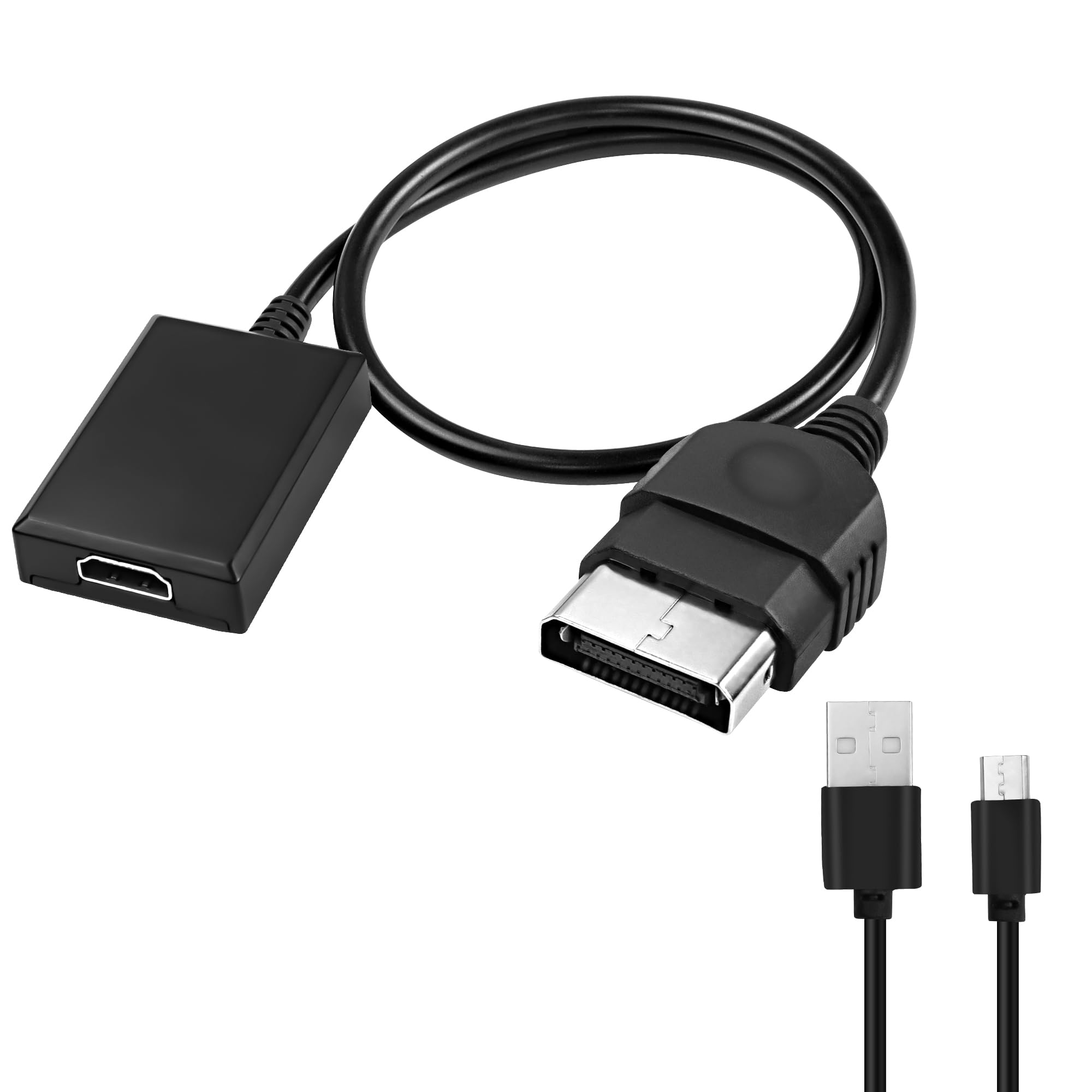 MEIRIYFA Adaptateur Convertisseur Xbox vers HDMI - Câble HD Link avec Prise en Charge 1080p et Câble d'Alimentation Micro USB pour Console d'Origine