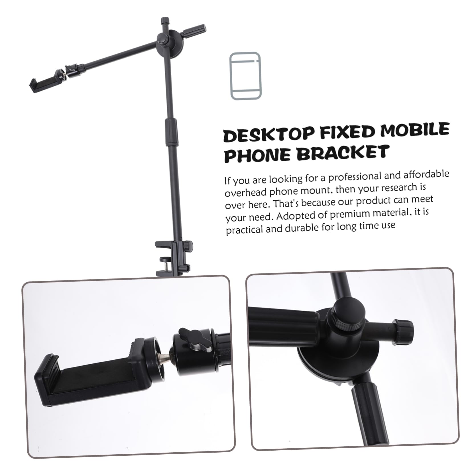 SEWACC Soporte para Teléfono Móvil en para Escritorio Ajustable Brazo Flexible y Almohadilla Antideslizante de Silicona Momentos de Ocio