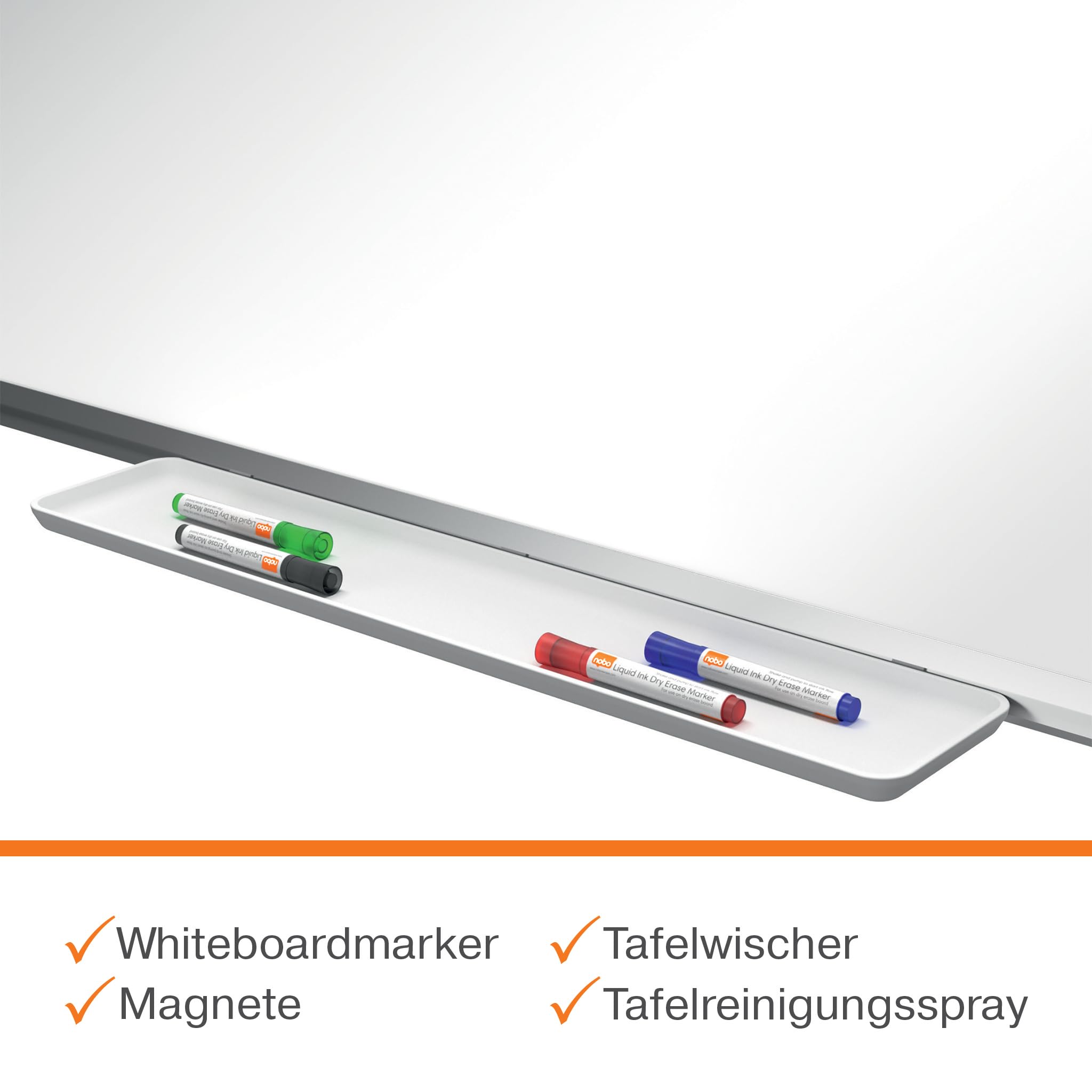 Nobo Premium Plus Emaille Magnetisches Whiteboard - 900 x 600 mm, Aluminiumrahmen, EU Ecolabel zertifiziert, 1915144