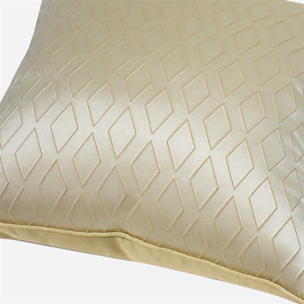 Champagne Diamond Plaid Living Room Sofa Pillow Case Lar Hotel Office Cushions