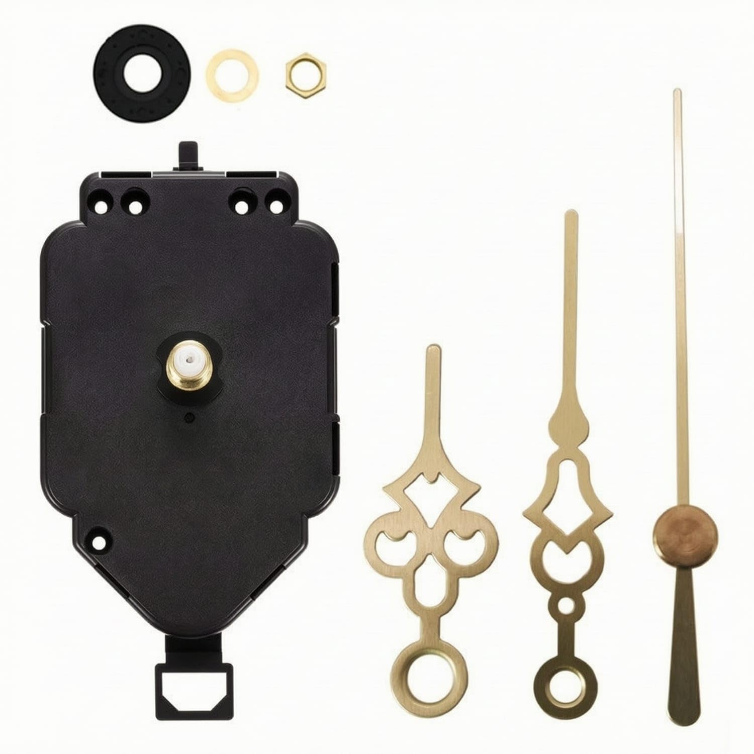replacement wall clock movement unit diy clock movement kit easy to install battery-powered for hobbyists, makers, craft projects, gold, 20mm bulk