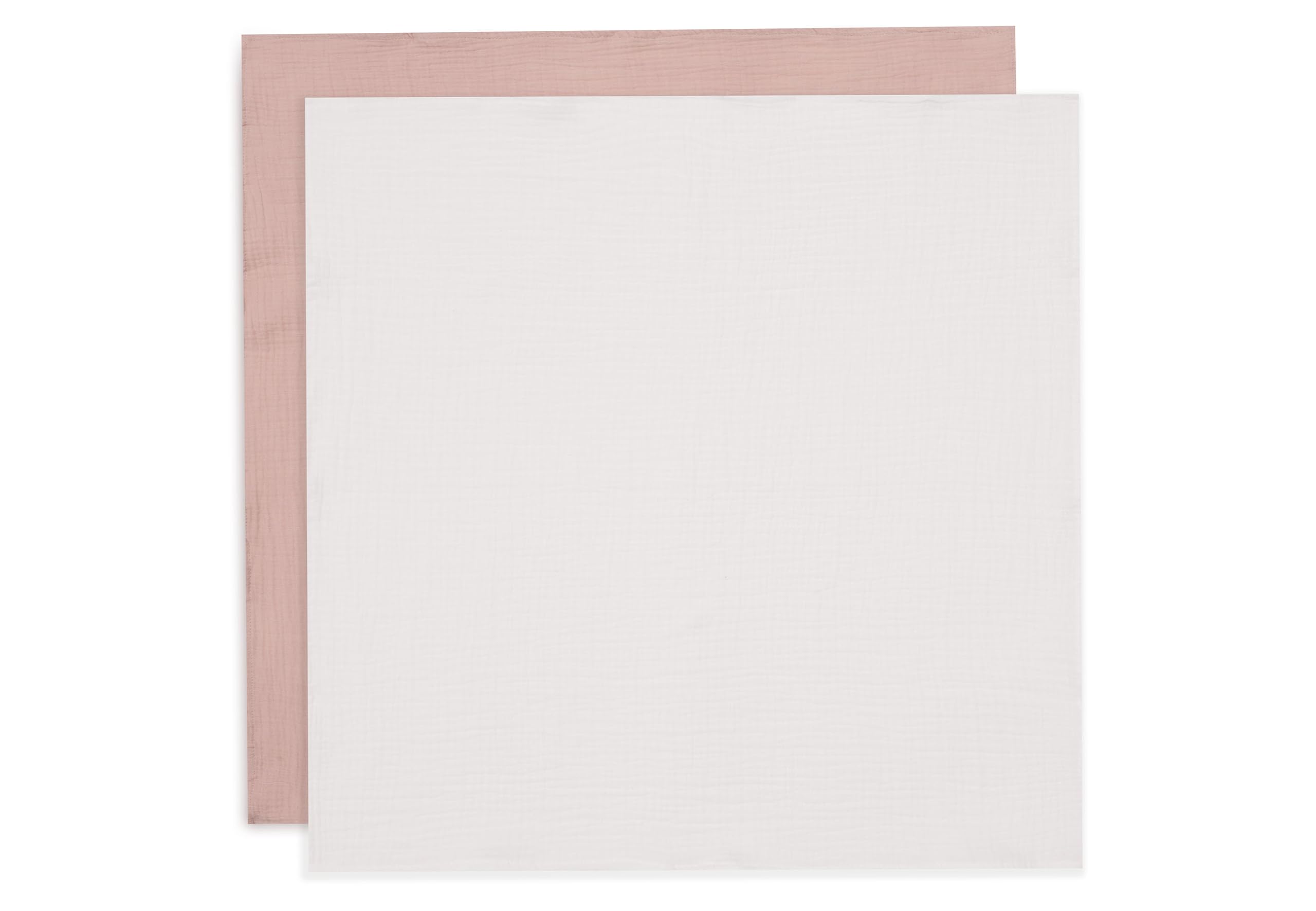 Jollein Muslin Cloth Baby - Wild Rose/Ivory - Pack of 4-70 x 70 cm - 100% Cotton - Oeko-Tex Certified - Burp Cloth Baby - Dusky Pink/Ivory-image-48