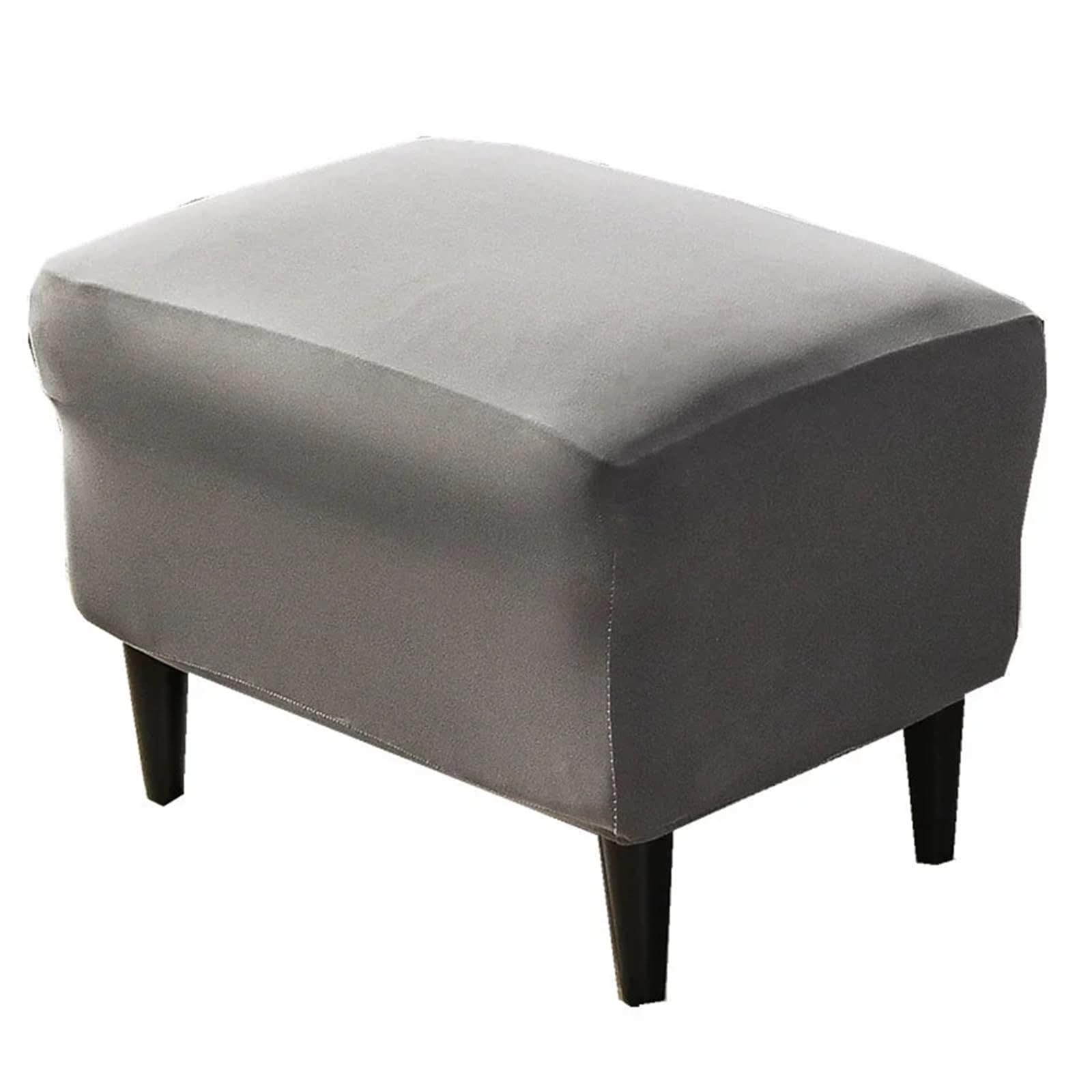 YXINAER Foot Stool Cover Elastic Spandex Ottoman Cover Solid Color Stool Covers Rectangle Footrest All-inclusive Footstool Slipcovers(C8 Bench seat cover)