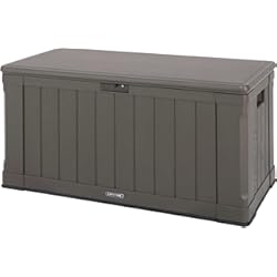 Baul Techo Plegable LIFETIME 60089 - Baúl para jardín ultrarresistente LIFETIME UV100 marrón, 440 Litros