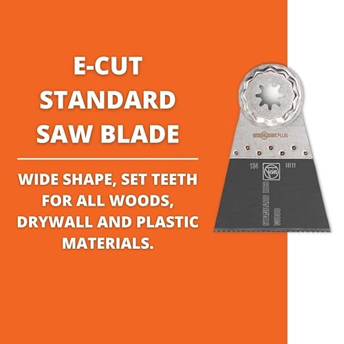 Miniatura 3 de Fein StarLock Plus E-Cut - Hoja de sierra oscilante estándar, forma ancha, 2-12 pulgadas de ancho para toda la madera, paneles de yeso y plásticos,