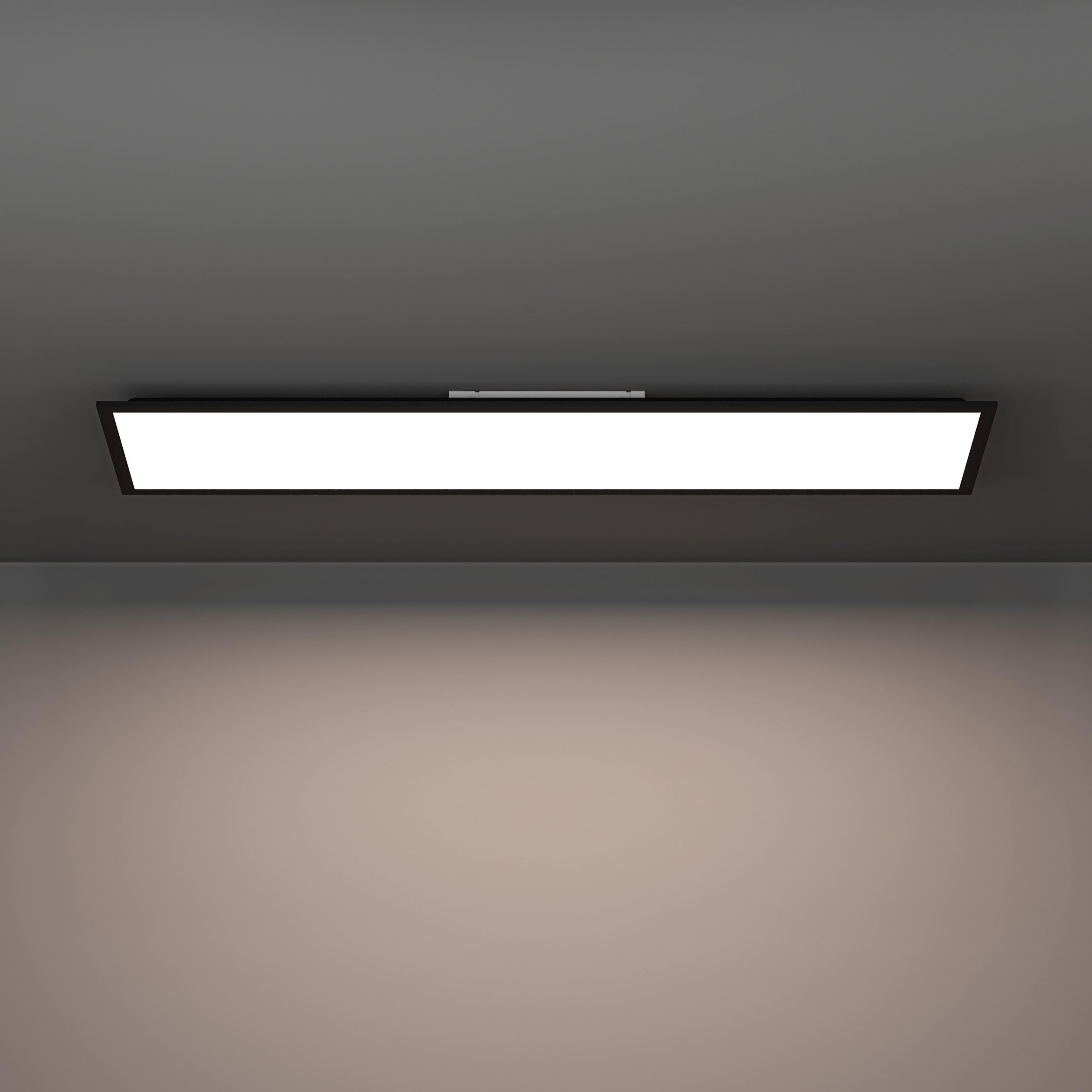 EGLO LED Panel Moradillo, Deckenleuchte flach | Deckenpanel aus Metall und Kunststoff in Schwarz-Weiß, Deckenlampe warmweiß, neutralweiß, kaltweiß, 30 x 120 cm