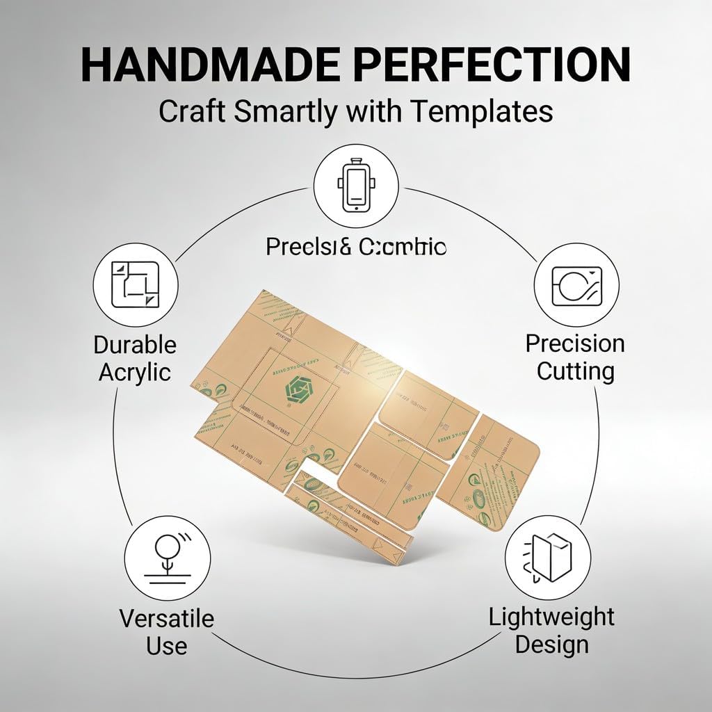 Handbag Templates Transparent Acrylic Pattern Stencils, Precise Cutting Tool for Shoulder Bags - Durable Material, Portable Design, Ideal for Sewing Patterns for Crafts