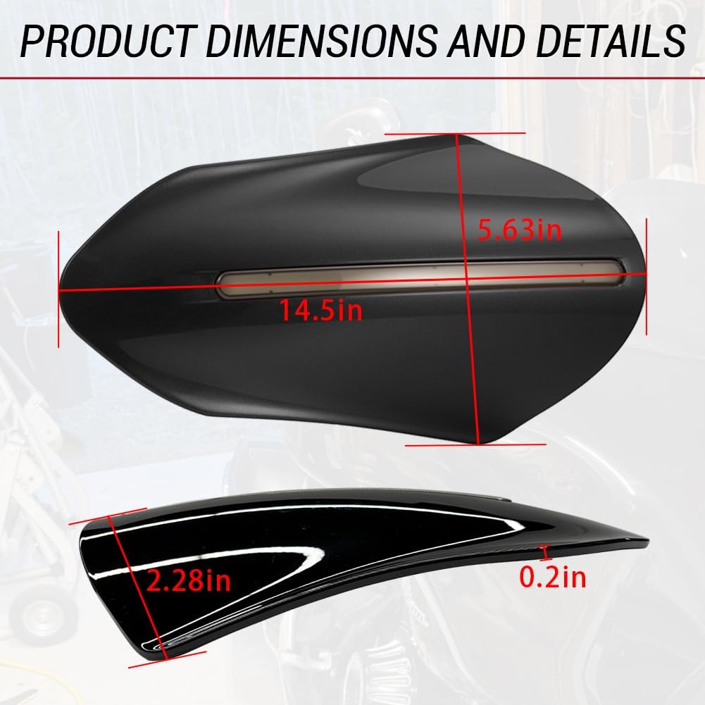 Vivid Black LED Handguards for Harley softail Touring 2024+ Boost Safety & Style with DRL, Indicators