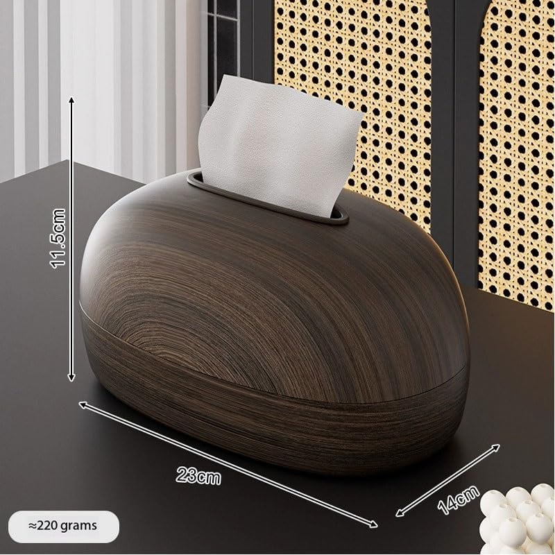Chinese Wood Grain Tissue Box Living Room Drawer Household Desktop Storage image 4