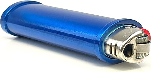 Miniatura 51 de Funda de metal en blanco para encendedor reutilizable personalizable para encendedores regulares Bic J6, funda individual (negro cromado) Negro