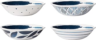 Lenox Blue Bay Melamine All-Purpose Bowls, Set of 4, 4.19, Multi