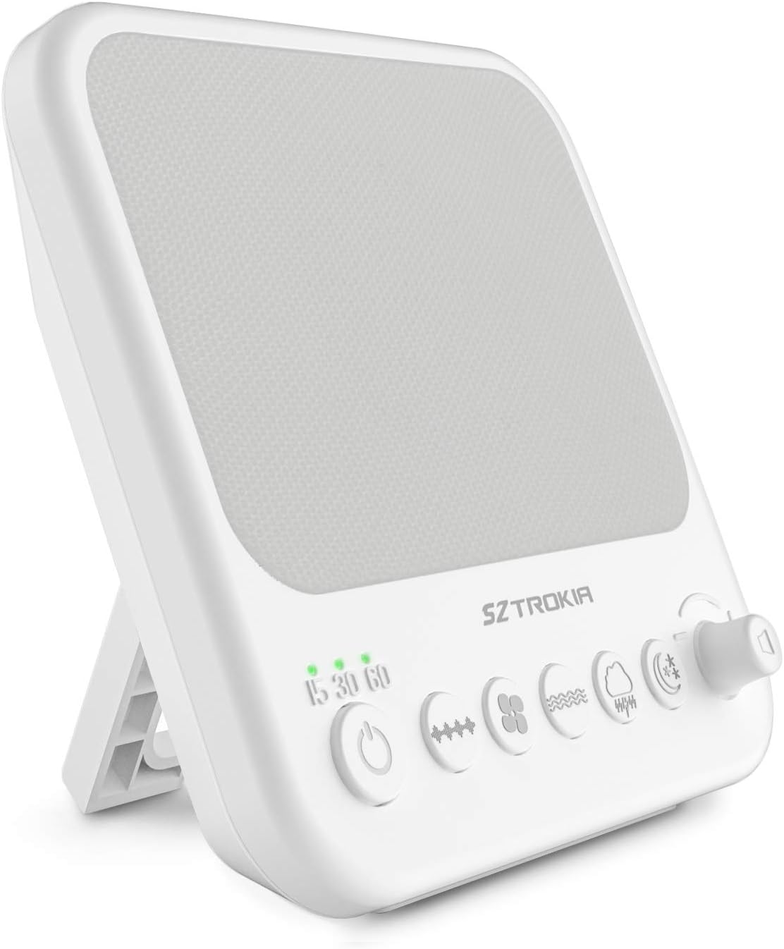 White Noise Machine, Natural Sound Sleep Therapy Machine for Baby,USB Output Charger (White)
