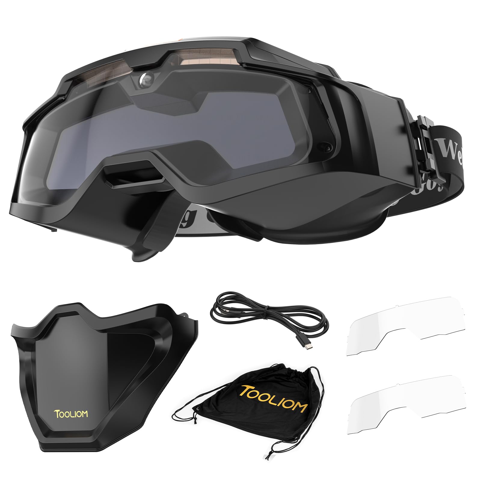 TOOLIOM Auto-Darkening Welding Goggles with LED Light