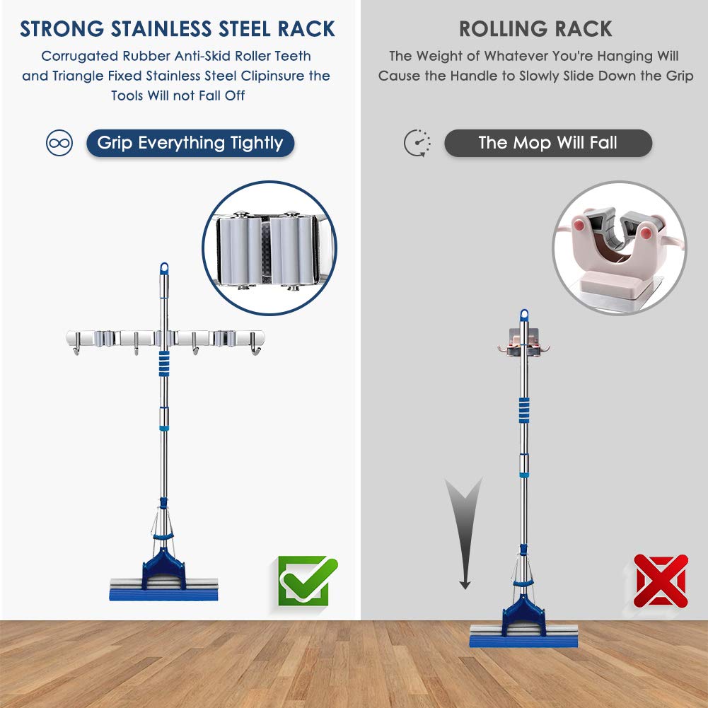 Tiyiyok 4 Pcs Portes Balais, Support Balai Mural, Pas Besoin