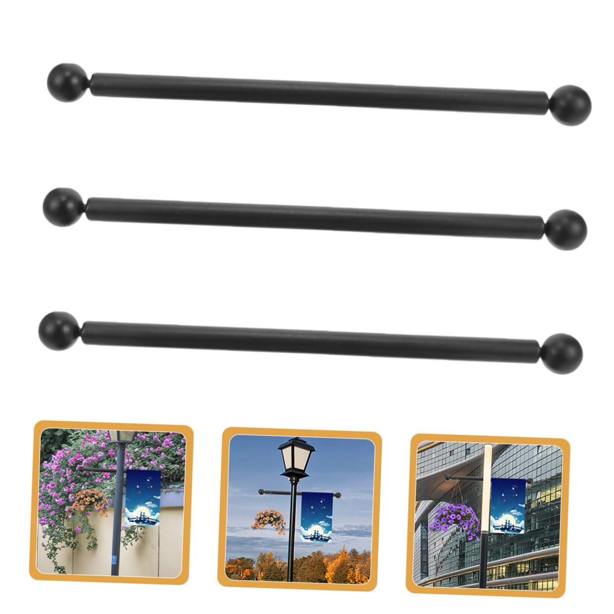 Happyyami Replacement Cross Handle for Lamp Post Outdoor Pole Light Arm Rest Rods for Garden Accessory