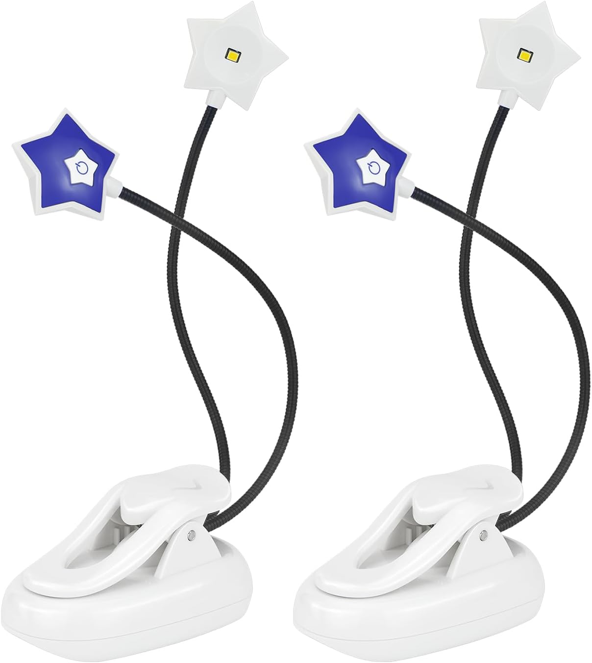 LUXSWAY 2 Pack LED Book Reading Light, Battery Operated Book Light for