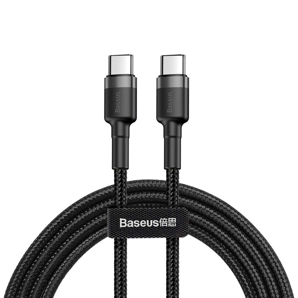 Baseus Type C to Type C 2.0 60W PD Charging Cable for Laptops and Smartphones (60W 1 Meter, Grey Black)-image-47