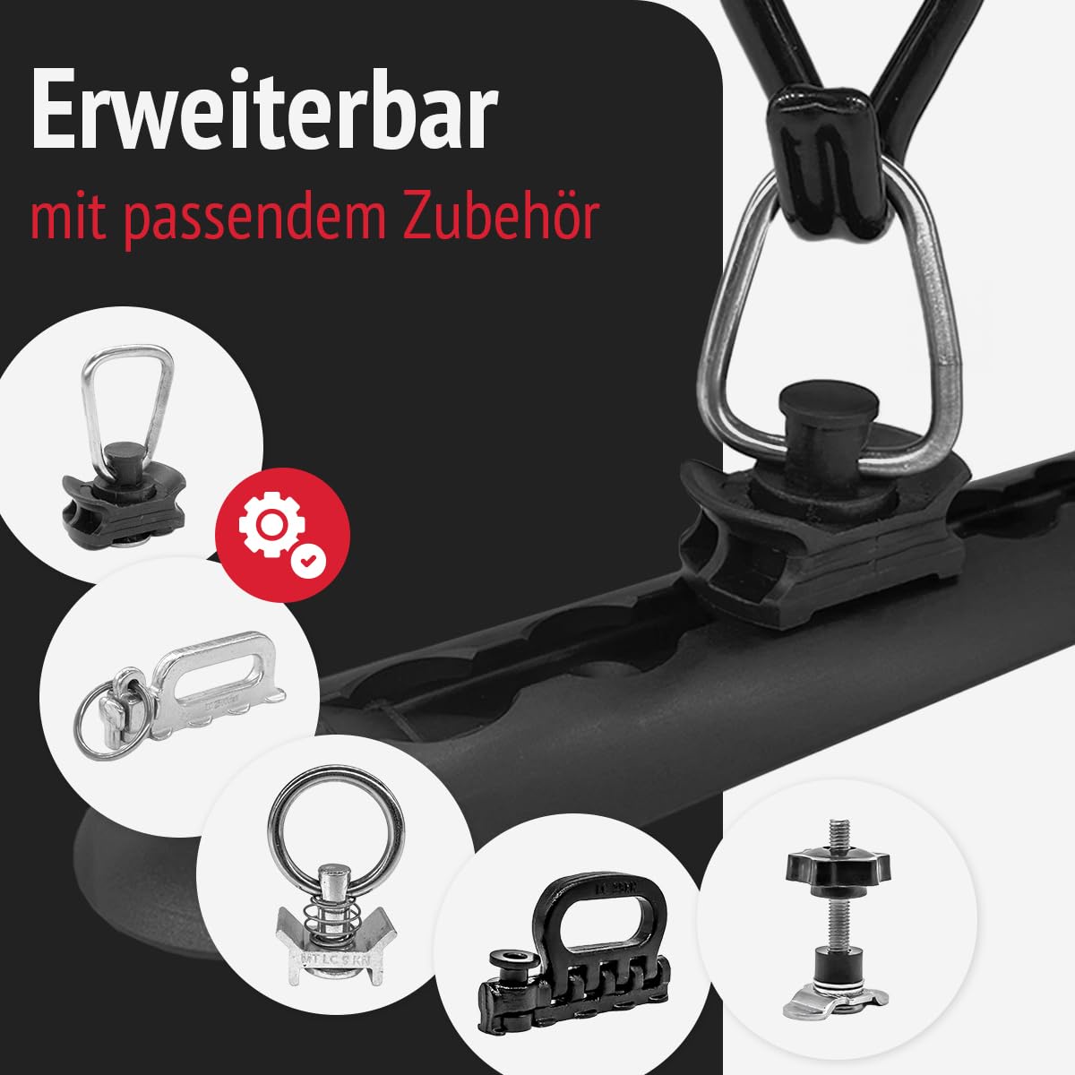 2 Airlineschienen 2m, halbrund, schwarz 8 Endkappen 8 Fittinge 4m Profile