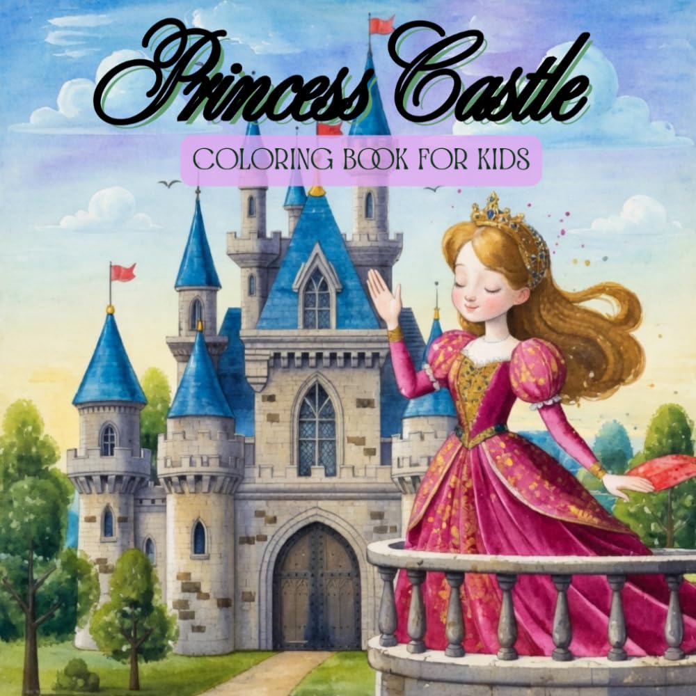 Princess Castle: Perfect for kids ages 4–10 who love princesses, castles, and magical fairy-tale scenes (Children Coloring Book)