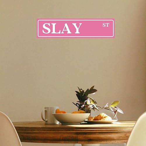 Miniatura 4 de Matar St - Letrero de hojalata para decoración de habitación de preppy, divertido póster rosa, letrero de calle, decoración de habitación rosa para