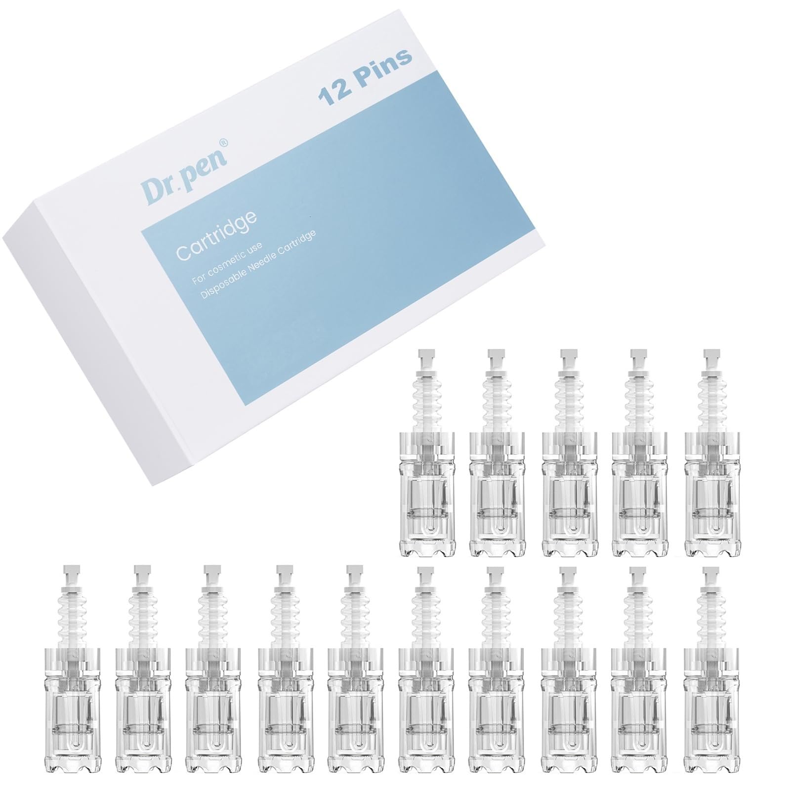 Dr.pen A10 Cartridges 12 Pins - 15Pcs for Microneedling Pen A10 Model