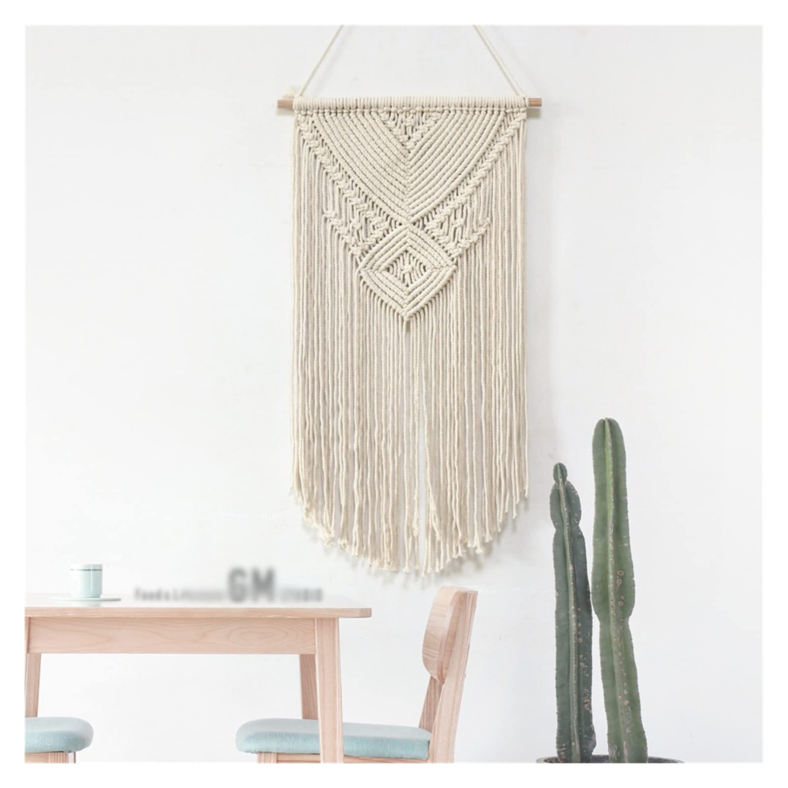 fhrFDTUxf arazzo da parete tessuto, Arazzo bohémien in corda di cotone fatto a mano, accessori decorativi per casa