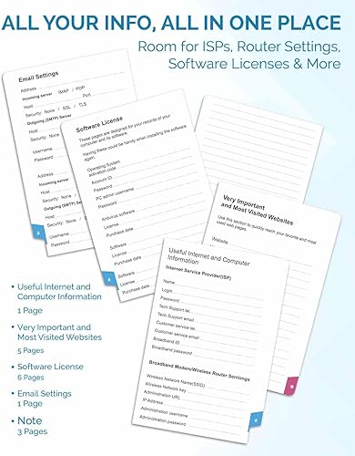 Miniatura 5 de Libro de registro de contraseñas con pestañas alfabéticas coloridas, libro de registro de tapa dura para contraseña de Internet y dirección de sitio