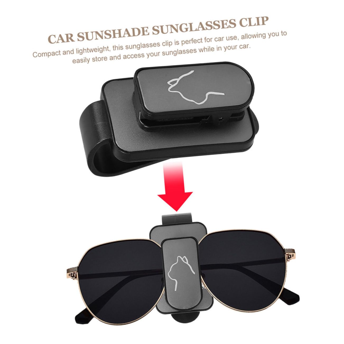 iplusmile 10pezzi Clip Porta Occhiali da Sole per Auto Supporto Visiera Design Elegante e Compatto e Carte Facile Installazione e Accesso Veloce