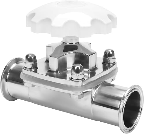 Vista 18 de DERNORD Válvula de diafragma sanitaria Sello de silicona Acero inoxidable 316L, 1.5 "Válvula de triple abrazadera (tubo de 3/4 pulgadas OD)