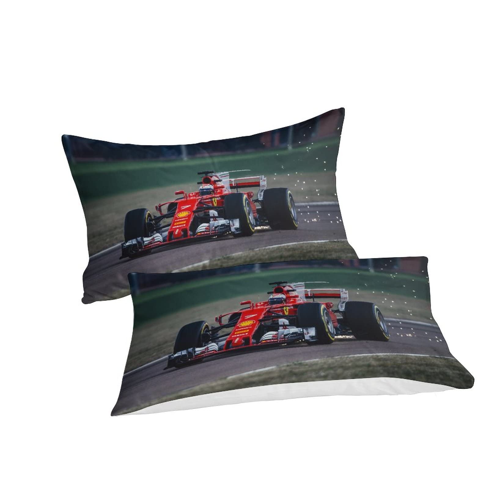 Housse De Couette Ferrari Racing | Modèle Formulaone King 220x240cm | Linge De Lit Doux, Lavable, Résistant - 3
