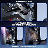 Vista 4 de GameSir Adaptador inalámbrico para PS5, adaptador VX Keybaord y guía de convertidor de mouse para controlador oficial DualShock, control Xbox